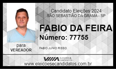 Candidato FABIO DA FEIRA 2024 - SÃO SEBASTIÃO DA GRAMA - Eleições