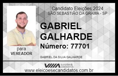 Candidato GABRIEL GALHARDE 2024 - SÃO SEBASTIÃO DA GRAMA - Eleições