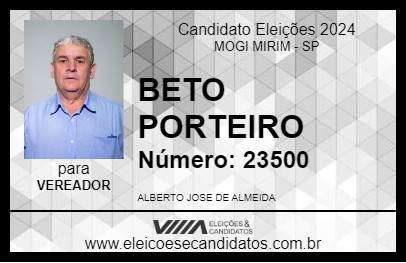 Candidato BETO PORTEIRO 2024 - MOGI MIRIM - Eleições