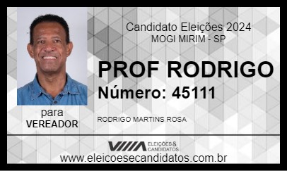 Candidato PROF RODRIGO 2024 - MOGI MIRIM - Eleições