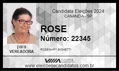 Candidato ROSE ENTREGADORA 2024 - CANANÉIA - Eleições