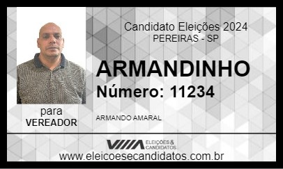 Candidato ARMANDINHO 2024 - PEREIRAS - Eleições