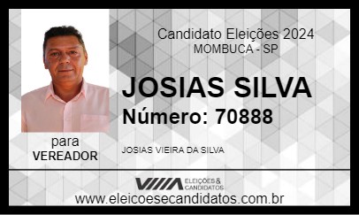 Candidato JOSIAS SILVA 2024 - MOMBUCA - Eleições