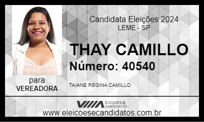 Candidato THAY CAMILLO 2024 - LEME - Eleições