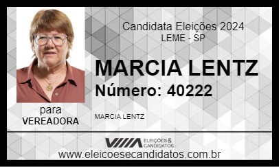 Candidato MARCIA LENTZ 2024 - LEME - Eleições