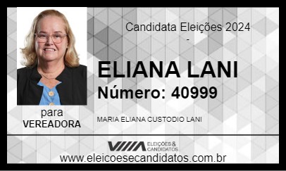 Candidato ELIANA LANI 2024 - LEME - Eleições