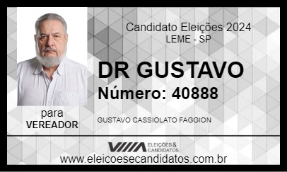 Candidato DR GUSTAVO 2024 - LEME - Eleições