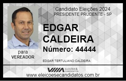 Candidato EDGAR CALDEIRA 2024 - PRESIDENTE PRUDENTE - Eleições