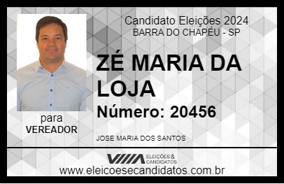 Candidato ZÉ MARIA DA LOJA 2024 - BARRA DO CHAPÉU - Eleições