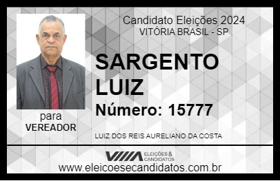 Candidato SARGENTO LUIZ 2024 - VITÓRIA BRASIL - Eleições