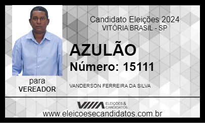 Candidato AZULÃO 2024 - VITÓRIA BRASIL - Eleições