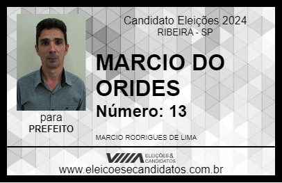 Candidato MARCIO DO ORIDES 2024 - RIBEIRA - Eleições