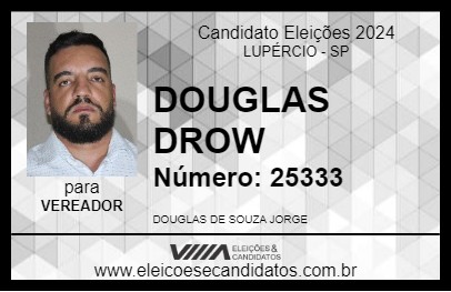 Candidato DOUGLAS DROW 2024 - LUPÉRCIO - Eleições