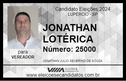 Candidato JONATHAN LOTÉRICA 2024 - LUPÉRCIO - Eleições