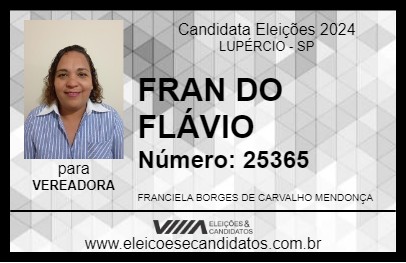 Candidato FRAN DO FLÁVIO 2024 - LUPÉRCIO - Eleições