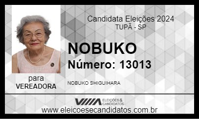 Candidato NOBUKO 2024 - TUPÃ - Eleições