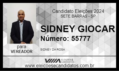 Candidato SIDNEY GIOCAR 2024 - SETE BARRAS - Eleições