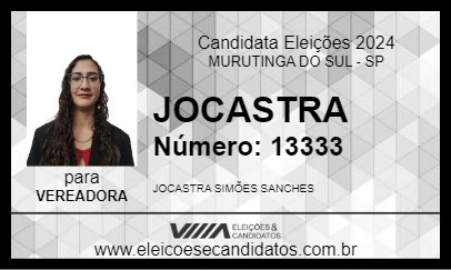 Candidato JOCASTRA 2024 - MURUTINGA DO SUL - Eleições