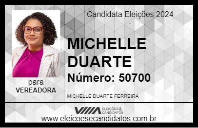 Candidato MICHELLE DUARTE 2024 - ITU - Eleições