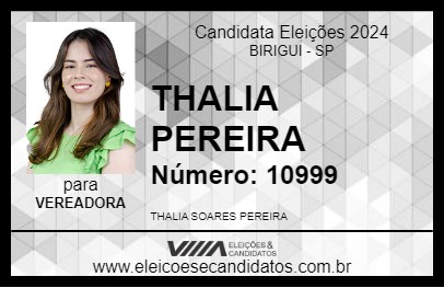 Candidato THALIA PEREIRA 2024 - BIRIGUI - Eleições