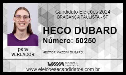 Candidato HECO DUBARD 2024 - BRAGANÇA PAULISTA - Eleições