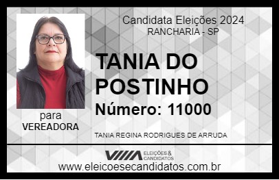 Candidato TANIA ARRUDA 2024 - RANCHARIA - Eleições