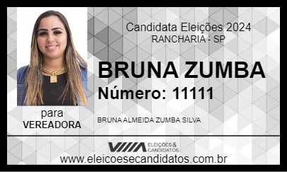 Candidato BRUNA ZUMBA 2024 - RANCHARIA - Eleições