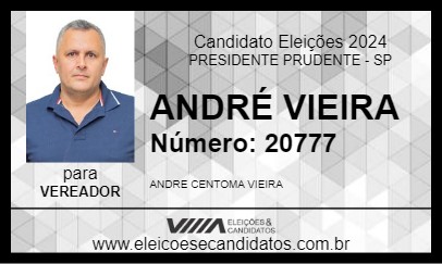 Candidato ANDRÉ VIEIRA 2024 - PRESIDENTE PRUDENTE - Eleições