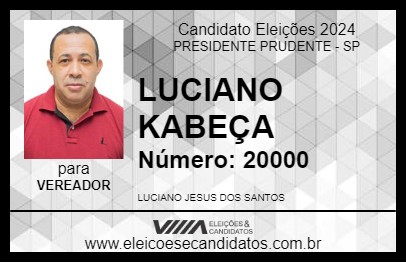 Candidato LUCIANO KABEÇA 2024 - PRESIDENTE PRUDENTE - Eleições