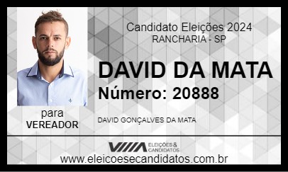 Candidato DAVID DA MATA 2024 - RANCHARIA - Eleições