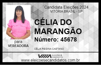 Candidato CÉLIA DO MARANGÃO 2024 - VITÓRIA BRASIL - Eleições