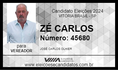 Candidato ZÉ CARLOS 2024 - VITÓRIA BRASIL - Eleições