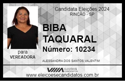 Candidato BIBA TAQUARAL 2024 - RINCÃO - Eleições