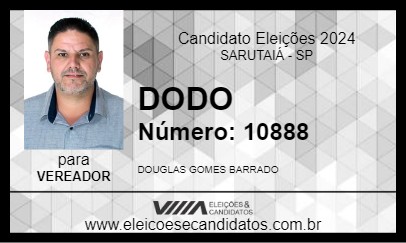 Candidato DODO 2024 - SARUTAIÁ - Eleições