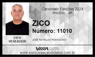 Candidato ZICO 2024 - IPAUSSU - Eleições