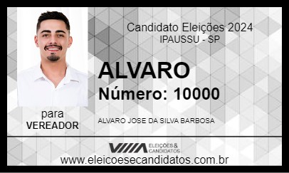 Candidato ALVARO 2024 - IPAUSSU - Eleições