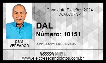 Candidato DAL 2024 - OCAUÇU - Eleições