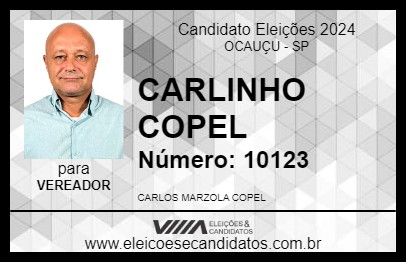 Candidato CARLINHO COPEL 2024 - OCAUÇU - Eleições