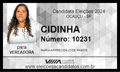 Candidato CIDINHA 2024 - OCAUÇU - Eleições