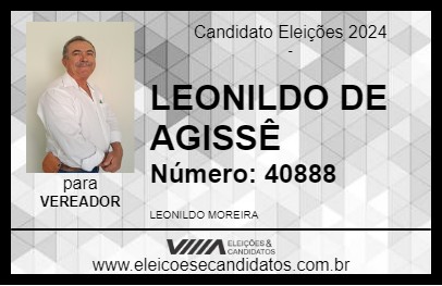 Candidato LEONILDO DE AGISSÊ 2024 - RANCHARIA - Eleições