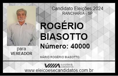 Candidato ROGÉRIO BIASOTTO 2024 - RANCHARIA - Eleições