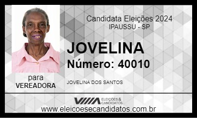 Candidato JOVELINA 2024 - IPAUSSU - Eleições