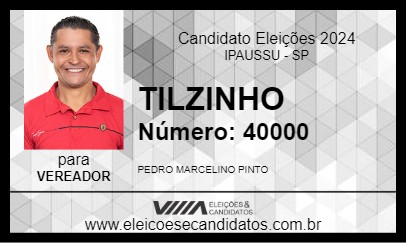 Candidato TILZINHO 2024 - IPAUSSU - Eleições