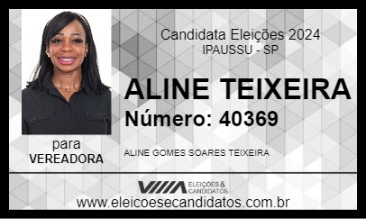 Candidato ALINE TEIXEIRA 2024 - IPAUSSU - Eleições