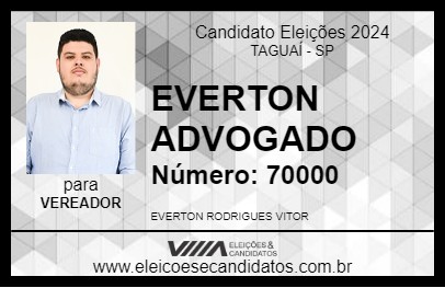 Candidato EVERTON ADVOGADO 2024 - TAGUAÍ - Eleições