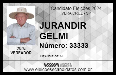 Candidato JURANDIR GELMI 2024 - VERA CRUZ - Eleições