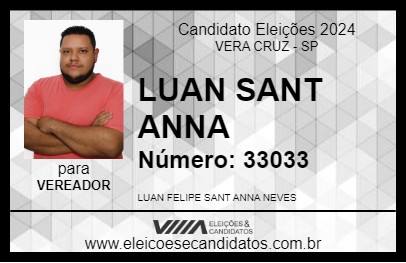 Candidato LUAN SANT ANNA 2024 - VERA CRUZ - Eleições