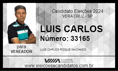 Candidato LUIS CARLOS 2024 - VERA CRUZ - Eleições