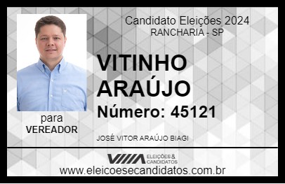 Candidato VITINHO ARAÚJO 2024 - RANCHARIA - Eleições