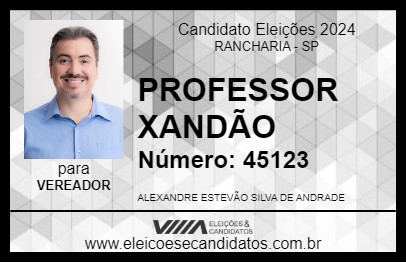 Candidato PROFESSOR XANDÃO 2024 - RANCHARIA - Eleições